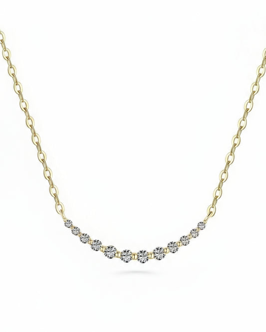 Moissanite Curve Necklace