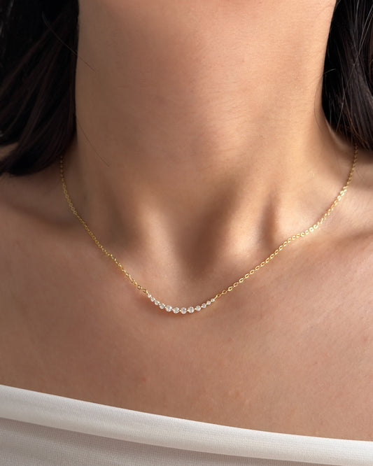 Moissanite Curve Necklace