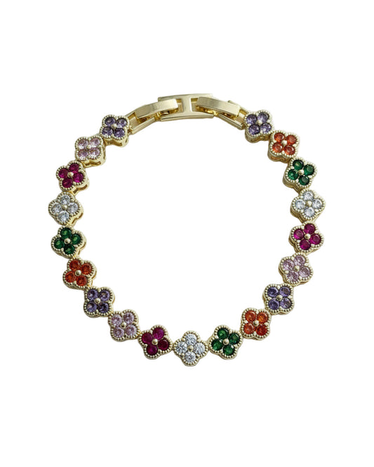 Multi-Color Flower Bracelet