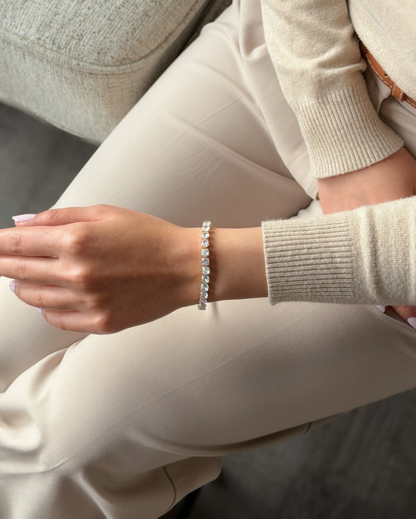 Bold Round-Cut Tennis Bracelet