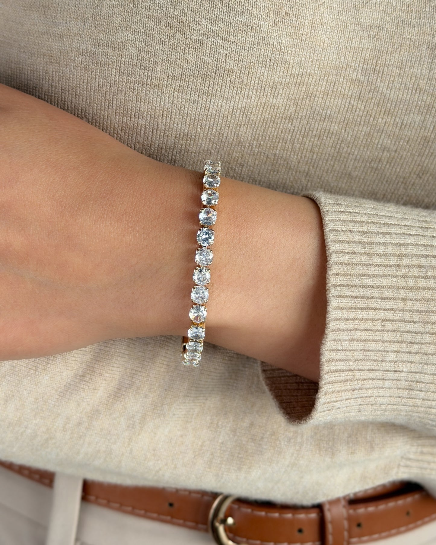 Bold Round-Cut Tennis Bracelet