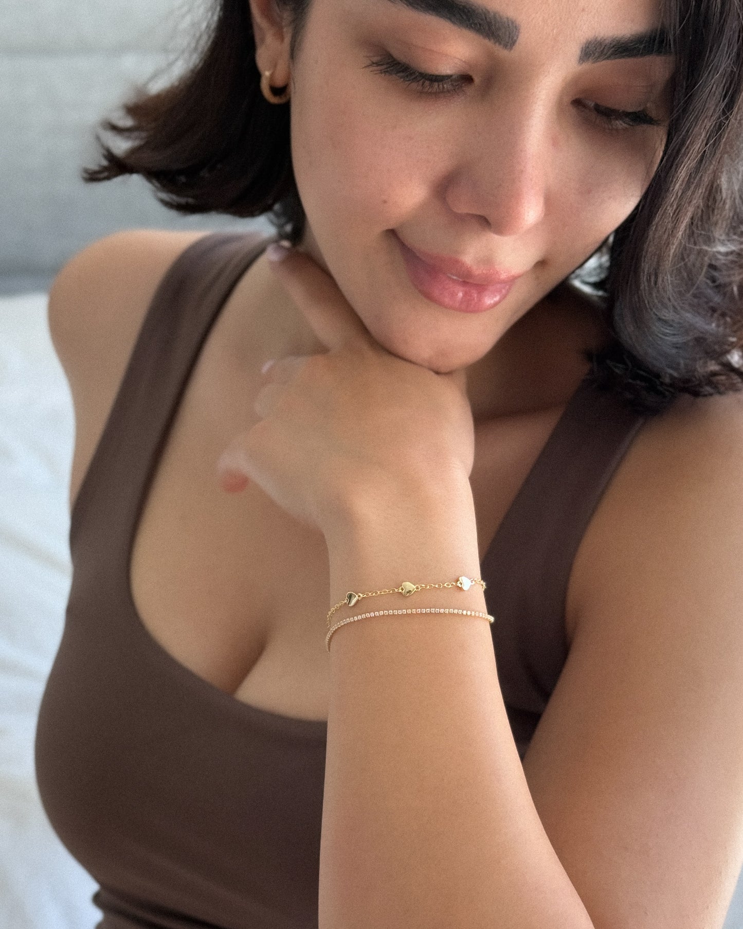 Heart & Tennis Bracelet